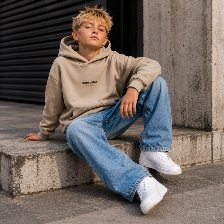 *Trui sweat hoodie Brody (pure cashmere)
