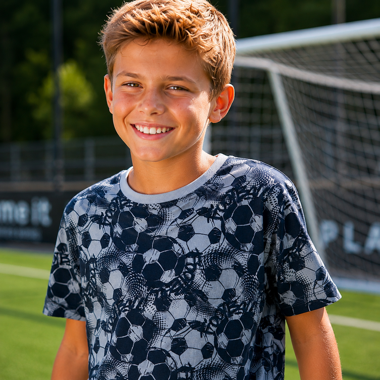 T-shirt Veldo (blue fog football)