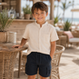 Name It Korte cargo sweat broek Oli (dark sapphire)
