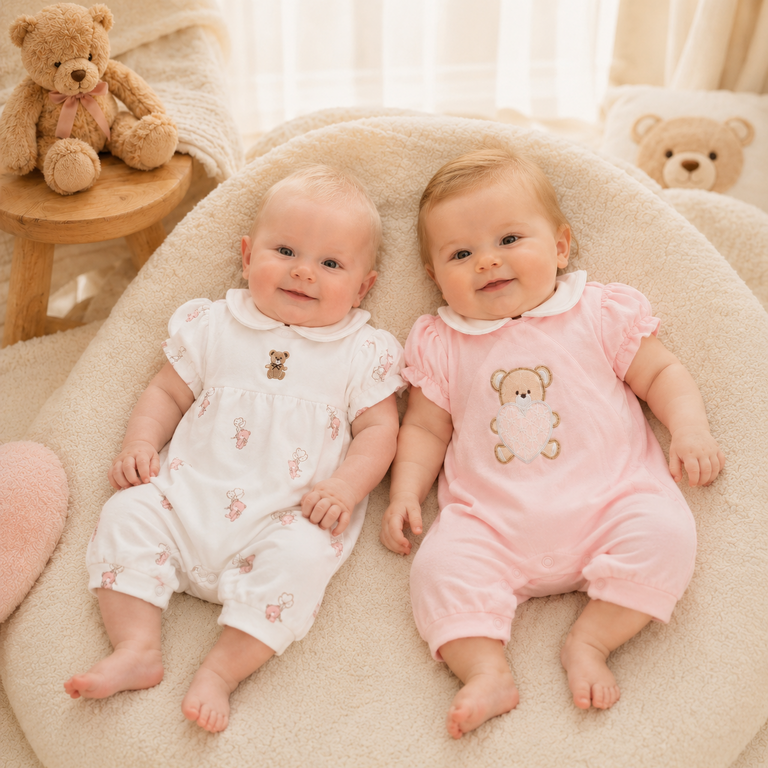 Twee jumpsuits (baby rose)