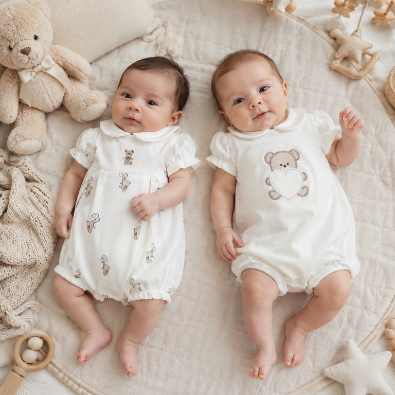 Twee jumpsuits (natural)
