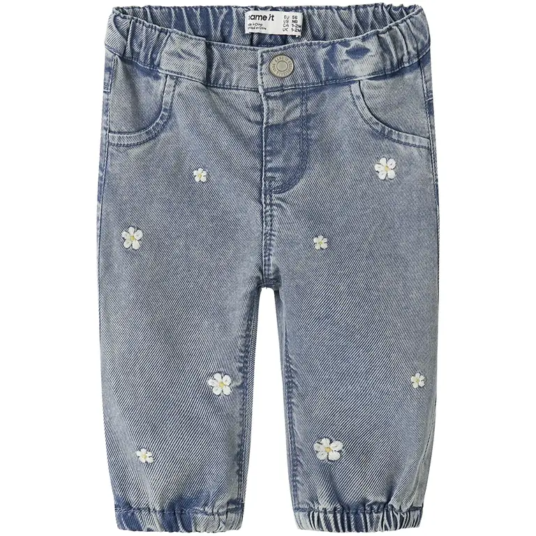 Soepel broekje MOM FIT Rise (light blue denim)