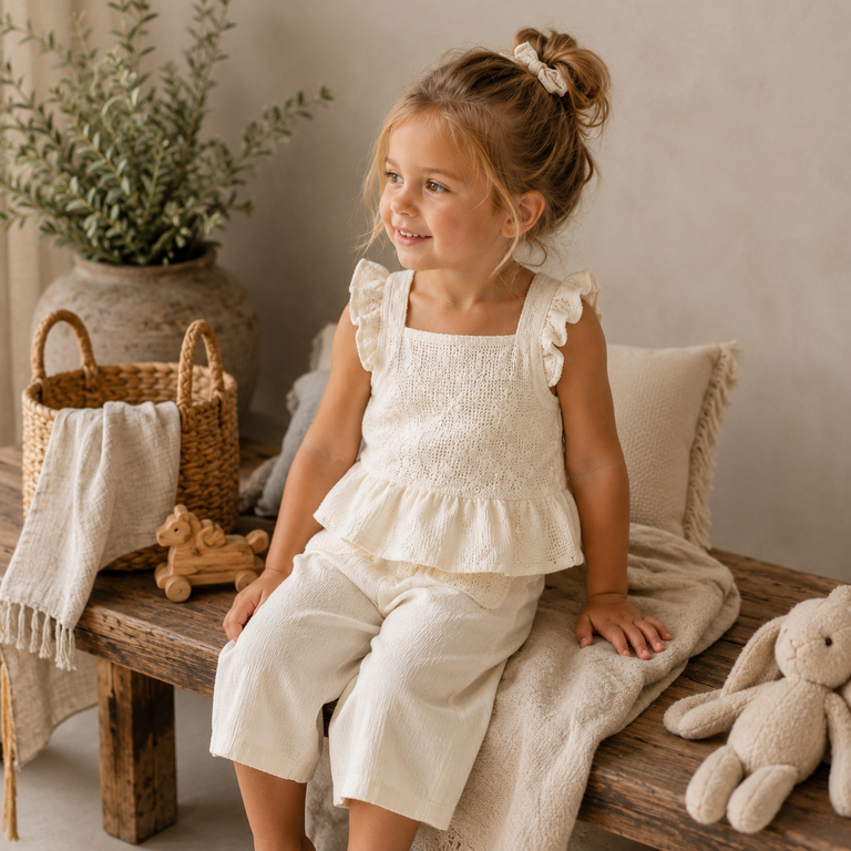 Tweedelige set (natural)