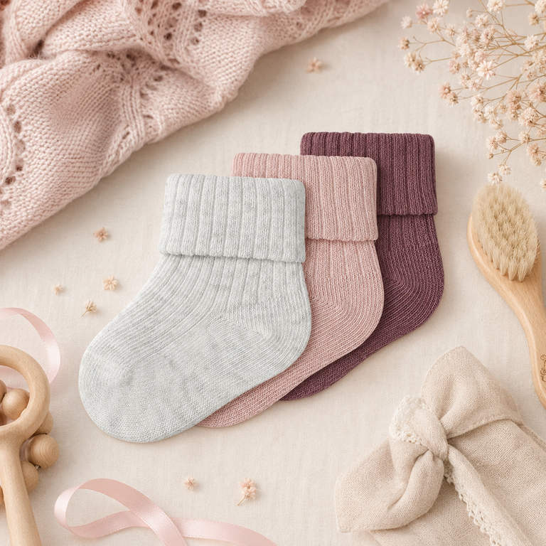 Drie paar sokjes Pnobba (peyote meange/burnished lilac/deco rose)
