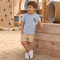 Name It T-shirt Victor (blue fog dino)