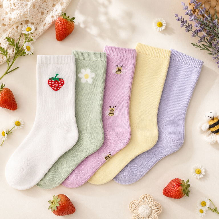 Vijf paar sokken Vinni (lavender fog)