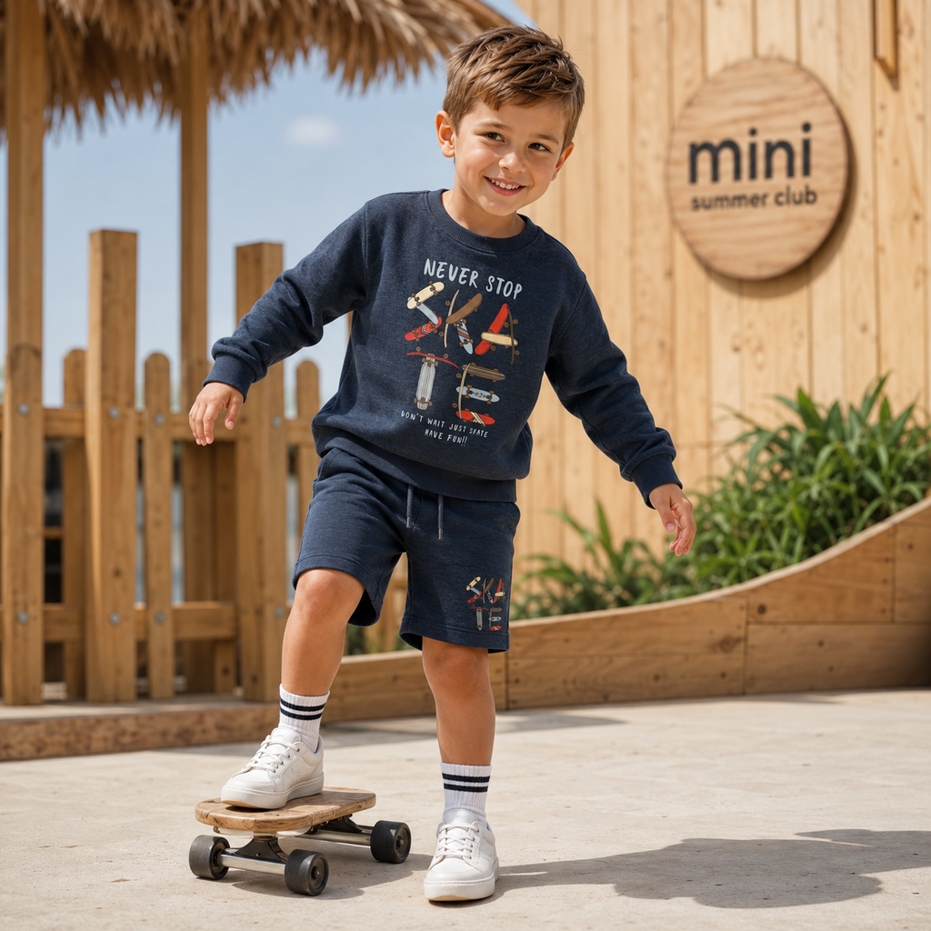 Korte broek sweat Valexander (navy blazer skate)