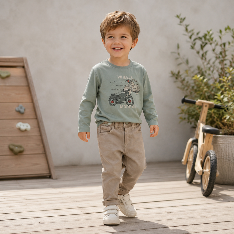 Broek twill TAPARED Silas (chincilla)