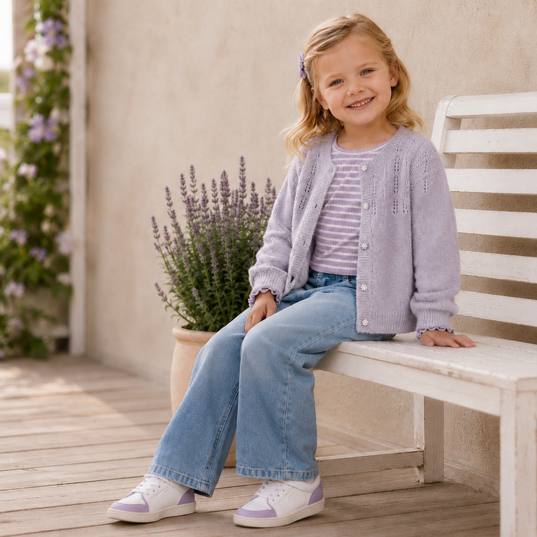 Gebreid vestje Batrilla (lavender gray)