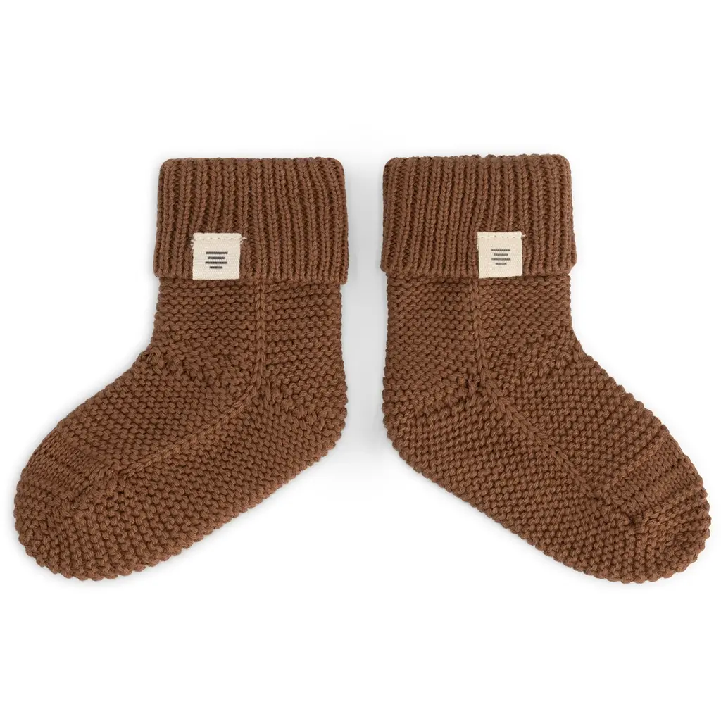 Gebreide slofjes (coffee)