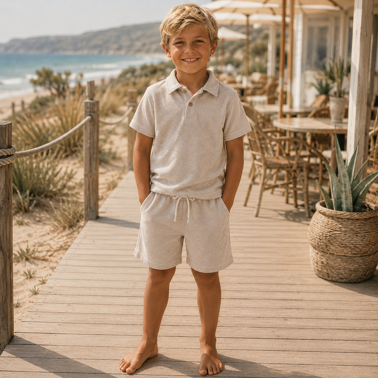 Korte broek badstof Finti (chateau gray)