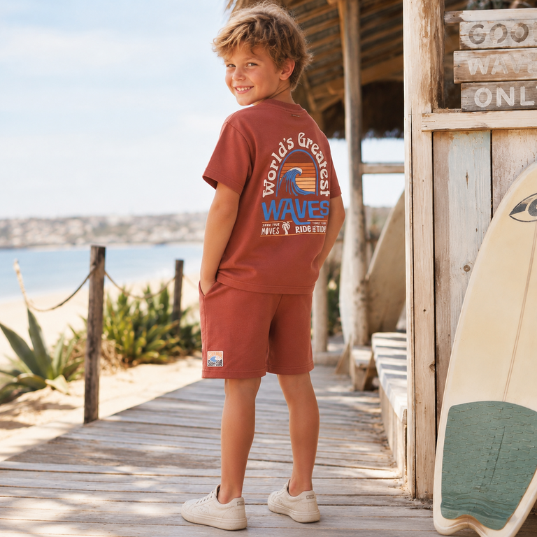 T-shirt Port Douglas backprint (sable)