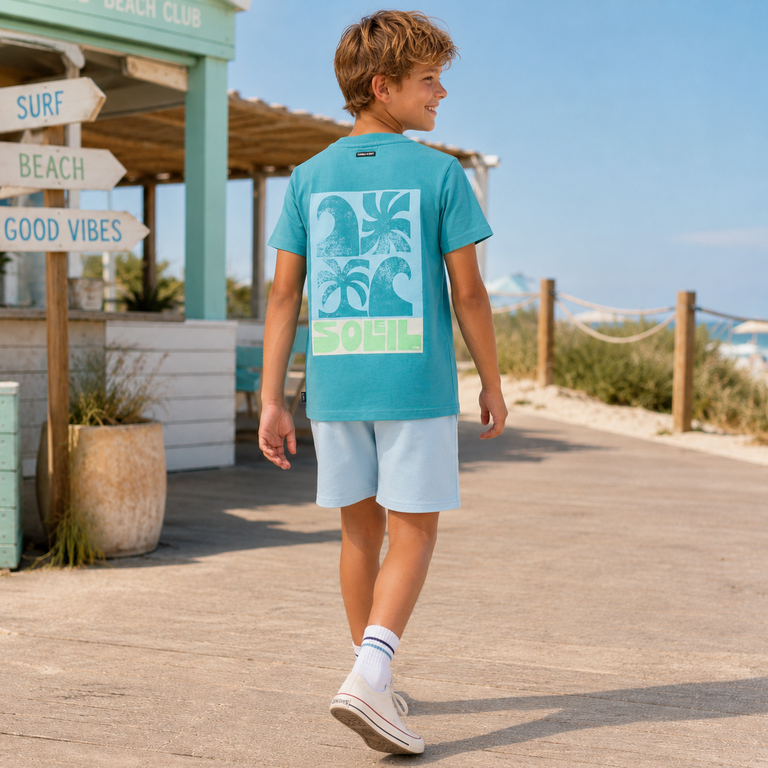T-shirt Tonga backprint (colonial blue)