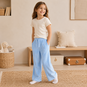 Name It Broek BOOTCUT velours Najala (vista blue)