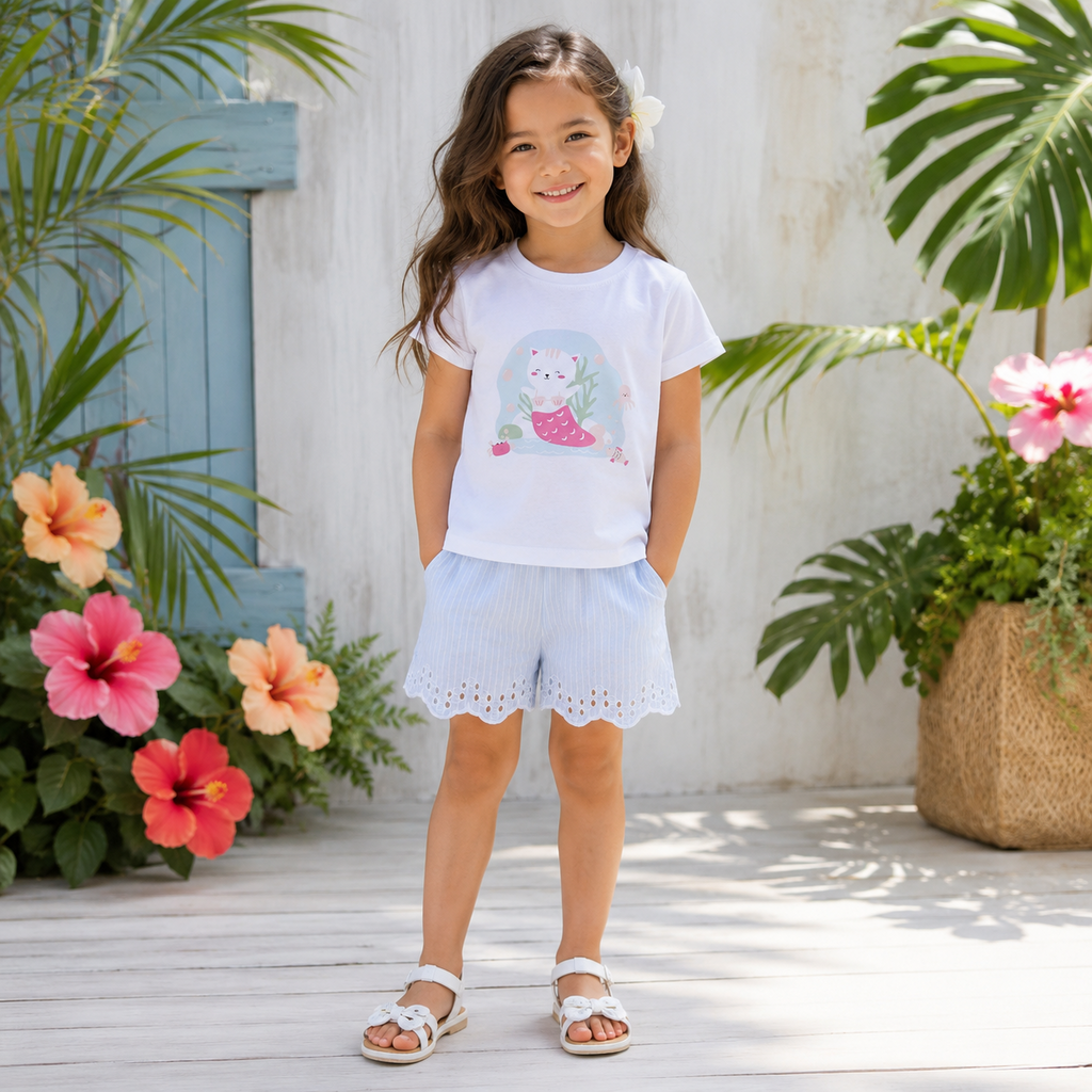 T-shirt Vix (bright white mermaid)
