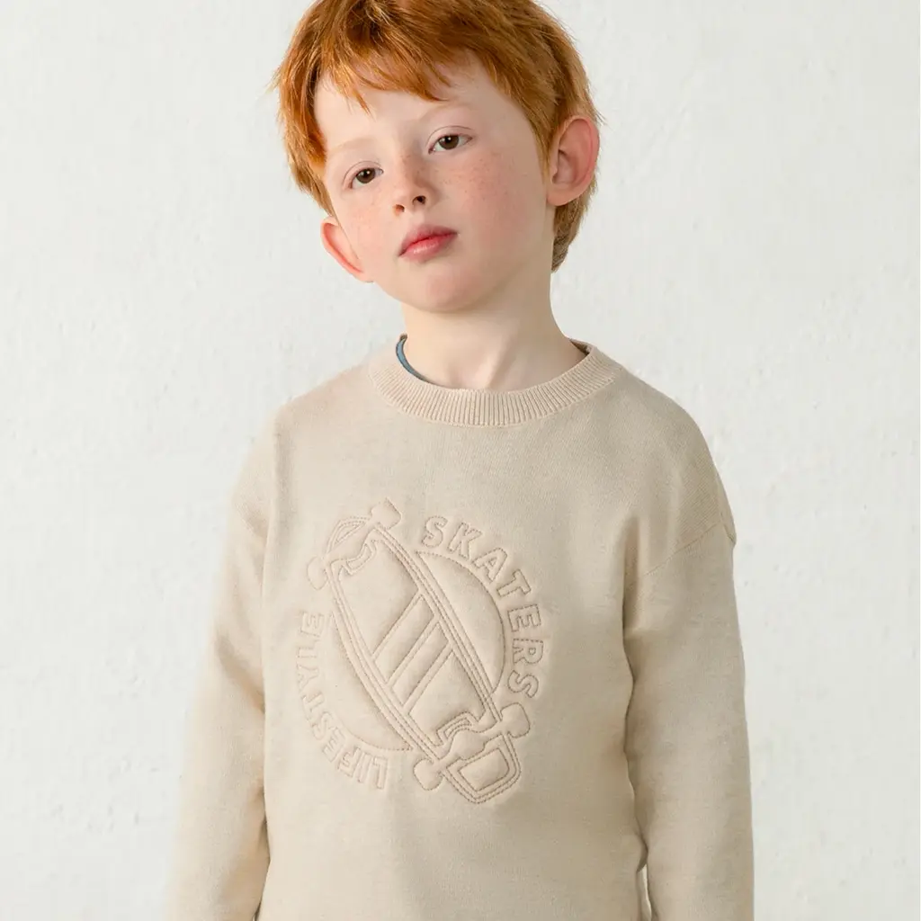 Trui quilted (h. stone)