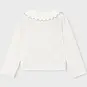 Mayoral Longsleeve polo met sierkraagje (nat-champa)