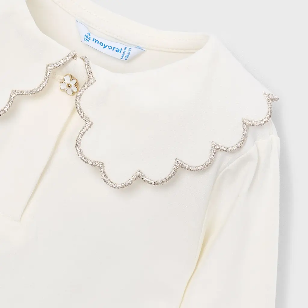 Longsleeve polo met sierkraagje (nat-champa)