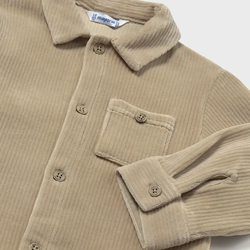 Zacht jasje/overshirt corduroy (hazelnut)