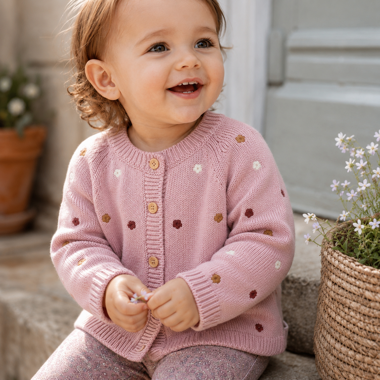 Gebreid vestje Tiflow (dawn pink)