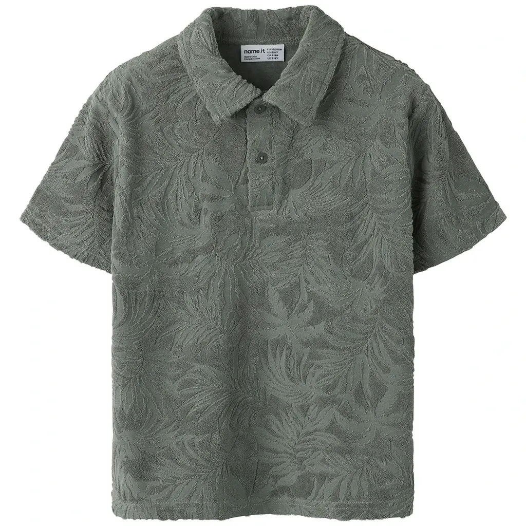 Polo badstof Fay (castor gray leaves)