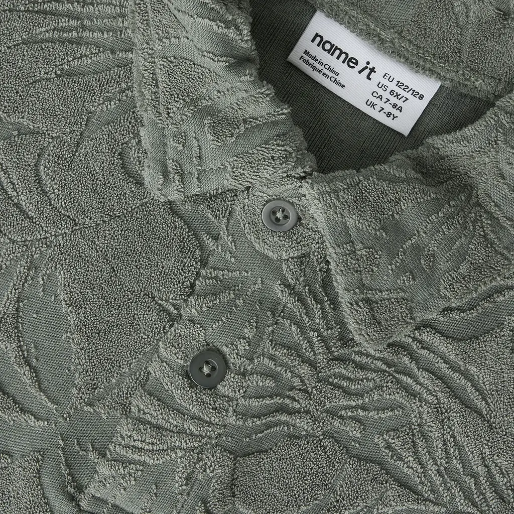 Polo badstof Fay (castor gray leaves)