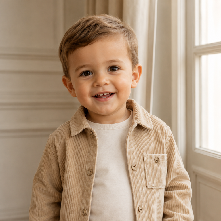Zacht jasje/overshirt corduroy (hazelnut)