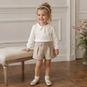 Mayoral Longsleeve polo met sierkraag (nat-champa)
