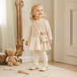 Mayoral Jurkje teddy met beren-tasje (light khak)