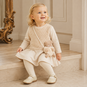 Mayoral Jurkje teddy met beren-tasje (light khak)