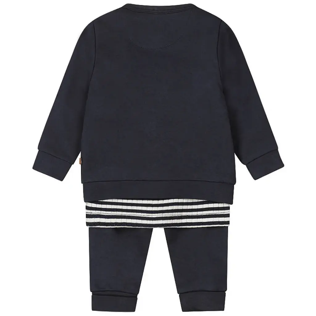 Driedelig baby setje streepje (navy)
