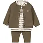 Dirkje Driedelig baby setje wafel (faded green)