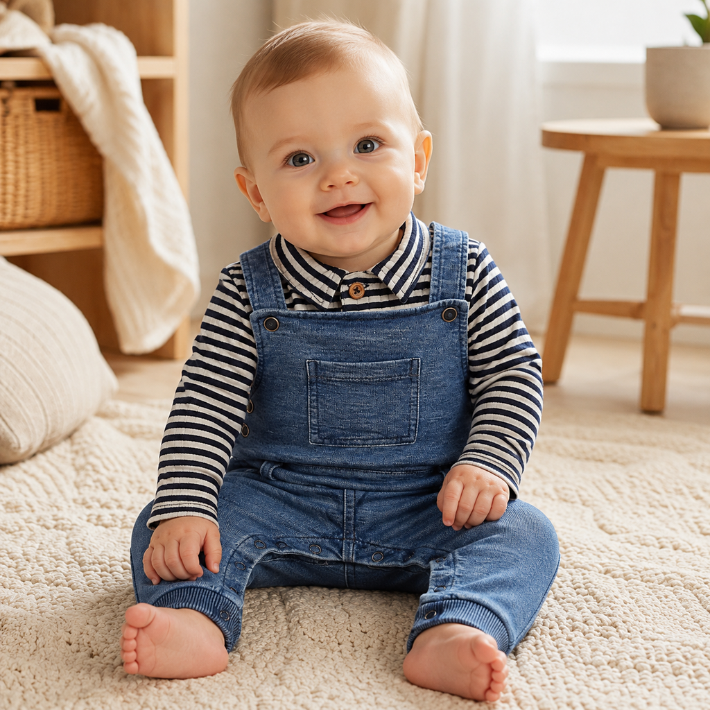 Jog jeans tuinbroekje (blue)
