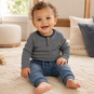 Dirkje Shirt granddad rib streepje  (navy)
