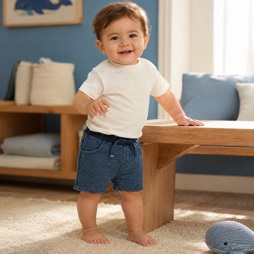 Jog jeans kort (blue)