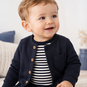 Dirkje Driedelig baby setje streepje (navy)