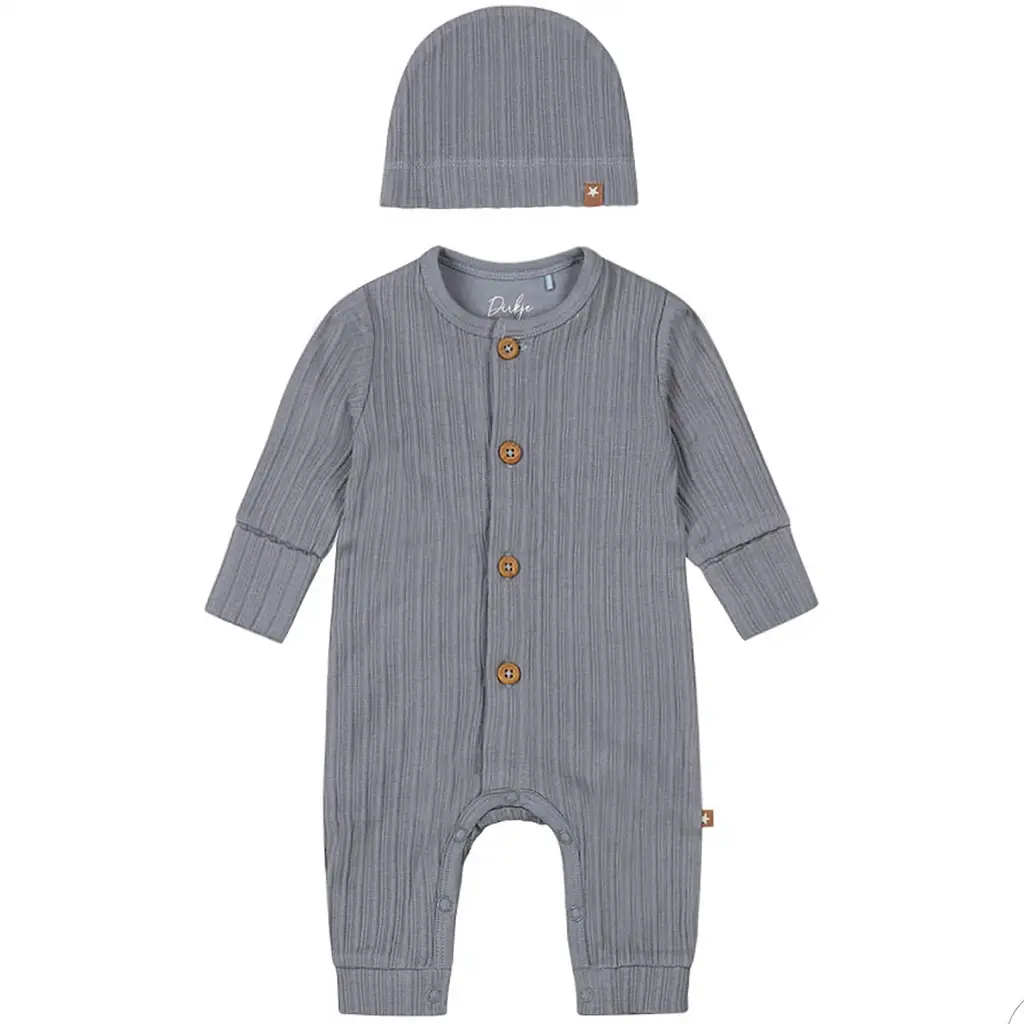 Boxpakje met mutsje (faded blue)