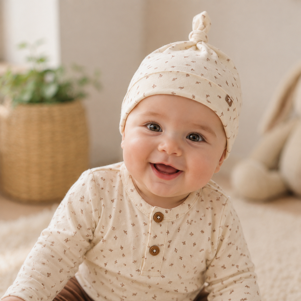Driedelig baby setje blaadjes (brown)