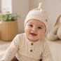 Dirkje Driedelig baby setje blaadjes (brown)