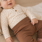 Dirkje Driedelig baby setje blaadjes (brown)