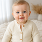 Dirkje Gebreid baby vestje (off-white)
