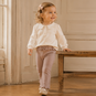 Mayoral Longsleeve polo met sierkraag (nat-champa)