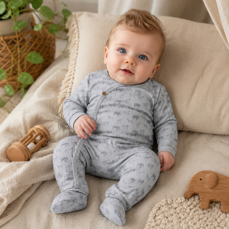 Boxpakje met slofjes (light faded blue)