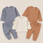 Dirkje Twee broekjes rib (faded blue/brown)