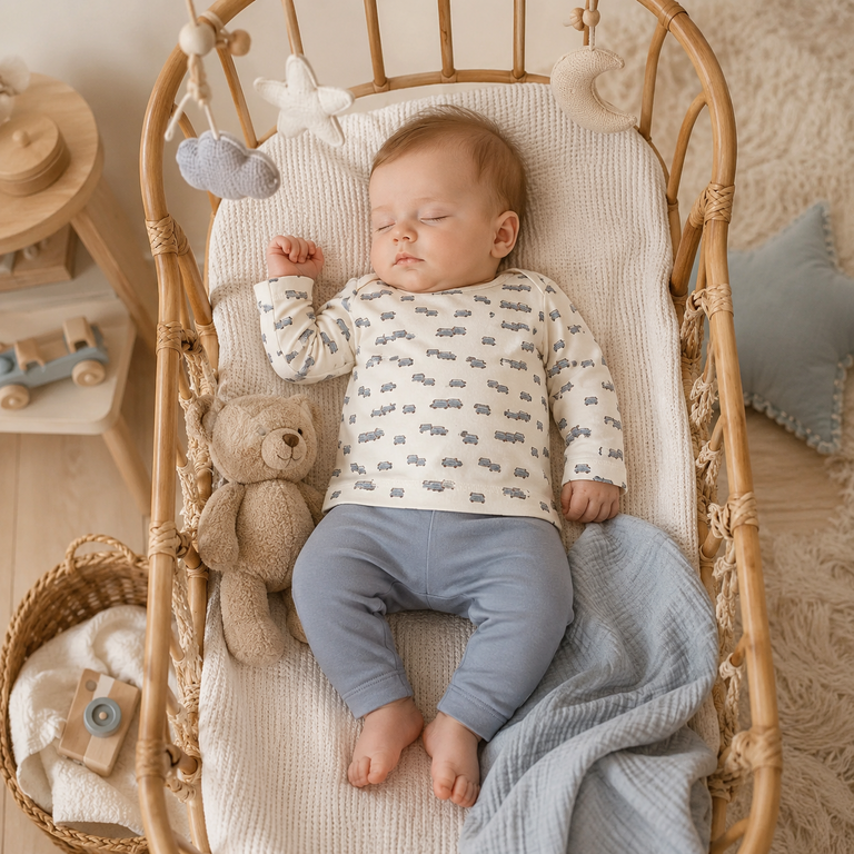 Baby pyjamaatje (faded blue)