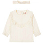 Dirkje Blouse nopjes met haarbandje (off-white)