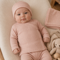 Dirkje Tweedelig setje rib (light dusty pink)