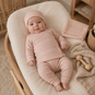 Dirkje Tweedelig setje rib (light dusty pink)