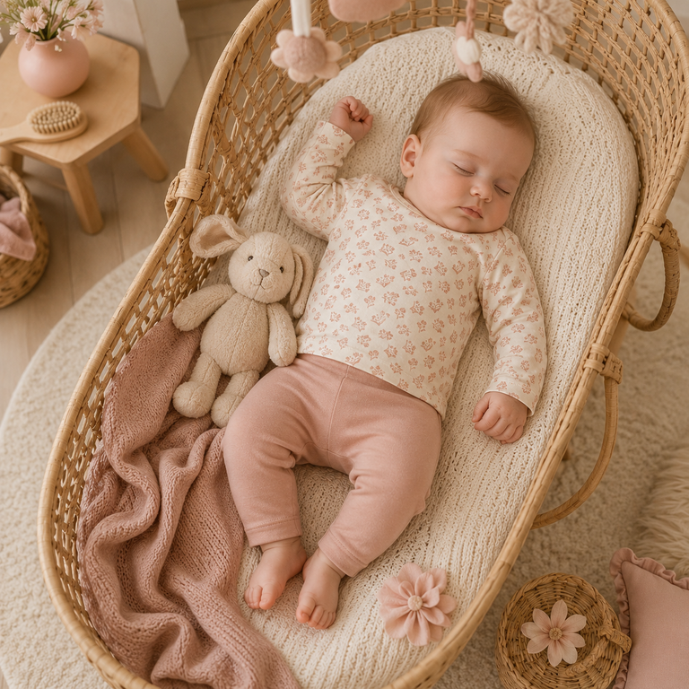 Baby pyjamaatje bloemetje (dusty pink)