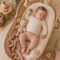 Dirkje Baby pyjamaatje bloemetje (dusty pink)